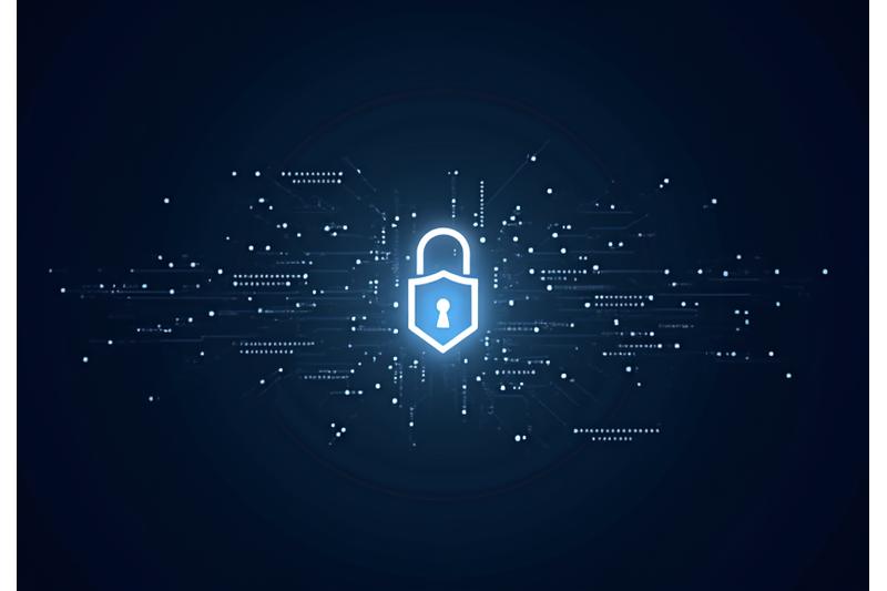 データの安全な保管とプライバシー保護を示すイラスト